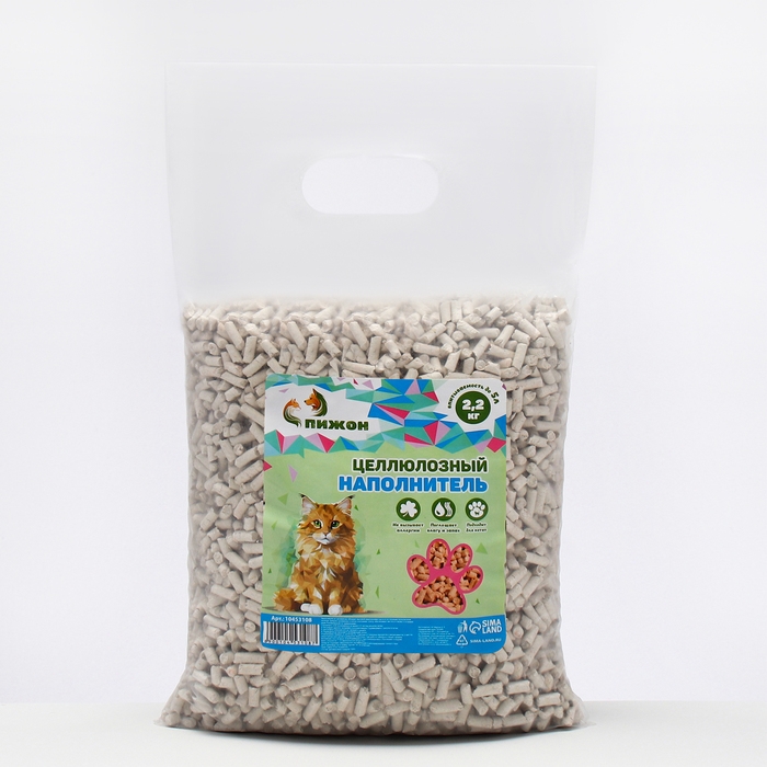 Наполнитель целлюлозный Наполнитель целлюлозный "Пижон" 2,2 кг впитываемость до 5 л