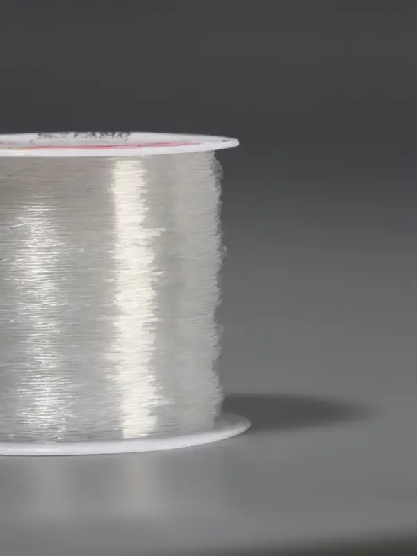 Нить для плетения, эластичная, 100&plusmn;1 м, d=0.4 мм, прозрачная