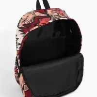 Рюкзак школьный, на молнии, три наружных кармана, с принтом, 30&times;13&times;42 см, разноцветный