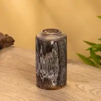 Подсвечник, d=3 см, 8&times;8&times;20 см, дерево джати, тёмно-коричневый