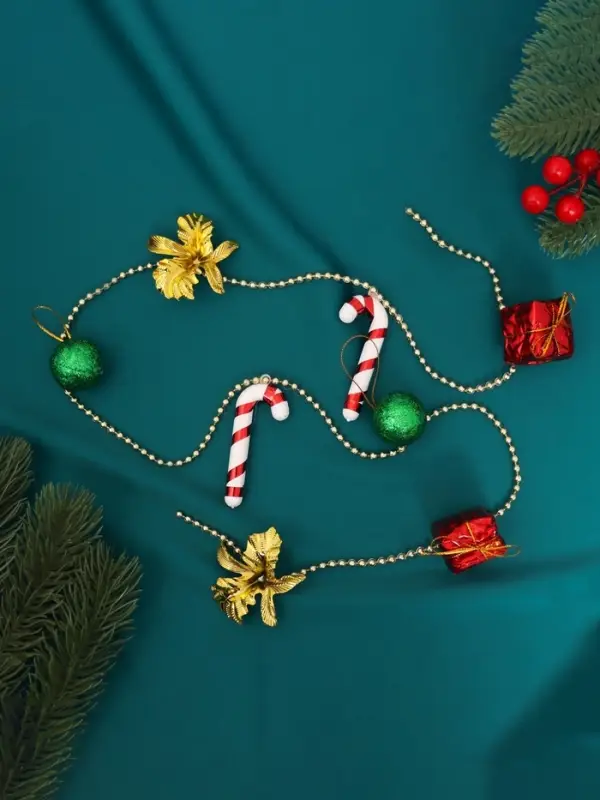 Бусы на ёлку &laquo;Шарики, подарки, карамель&raquo;, 90 см, разноцветные