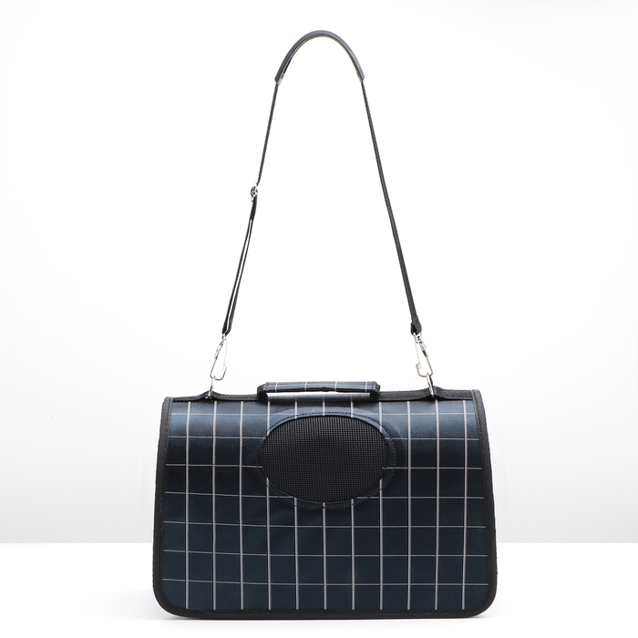 Сумка-переноска каркасная  Сумка-переноска каркасная "Клетка", размер S, 37 х 20х 24 см, чёрная