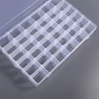 Органайзер для хранения мелочей, 36 ячеек, 27.3&times;17.5&times;4.5 см, прозрачный