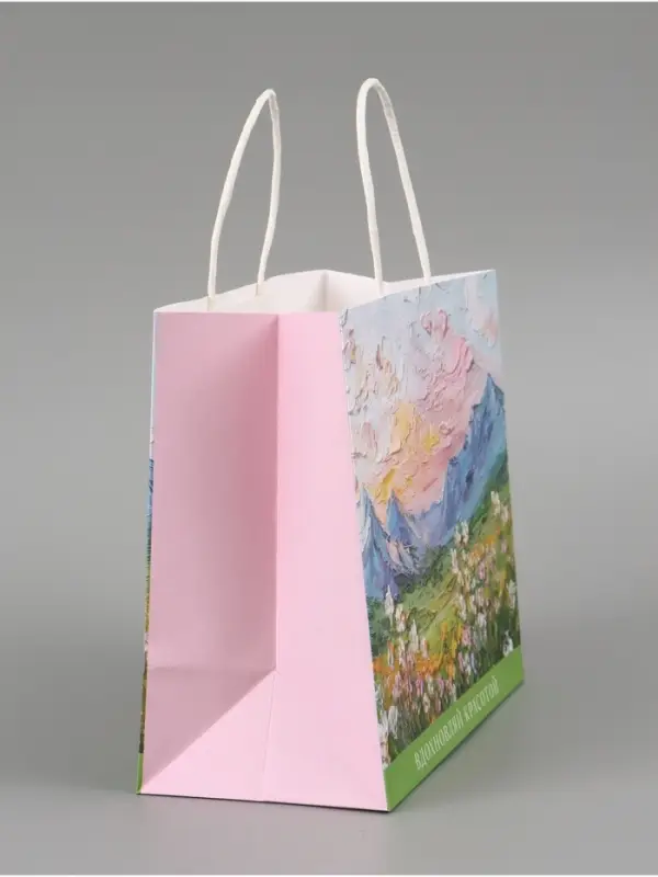 Пакет подарочный &laquo;Цветочное поле&raquo;, 25 х 22 х 12 см