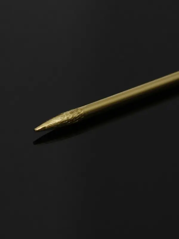 Основа &laquo;Брошь-игла&raquo; с шариком d=1.2 см (набор 5 шт.), L=7 см, площадка 1.5 см, цвет золото