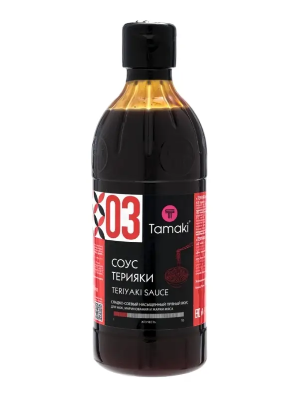 Соус терияки Tamaki, для мяса, рыбы и блюд азиатской кухни, 0.47 л