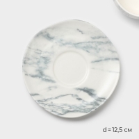 Набор чайный фарфоровый Magistro Real Marble, 4 предмета: 2 чашки 150 мл, 2 блюдца d=12,5 см