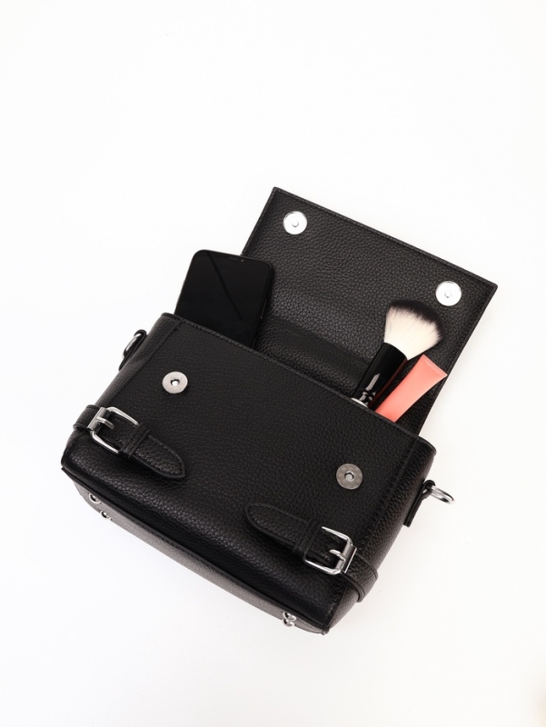 Сумка женская, 22*11*17, отд на молнии, длин ремень, черный Сумка женская, 22*11*17, отд на молнии, длин ремень, черный