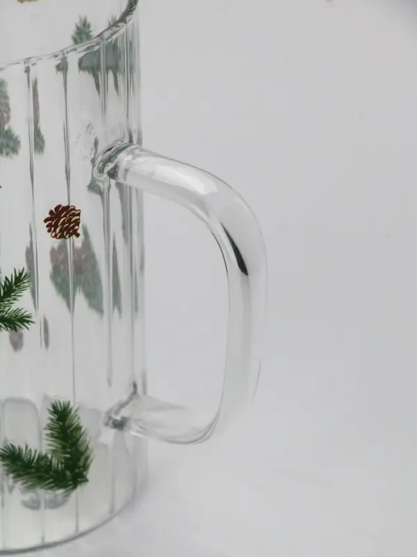 Кружка стеклянная «Шишки», 350 мл