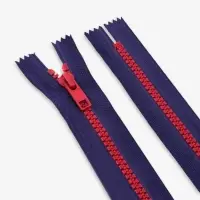 Молния &laquo;Трактор&raquo;, №5, неразъёмная, замок автомат, 18 см, синяя, красная