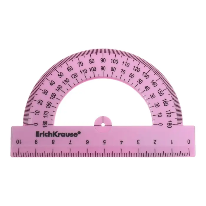 Транспортир 180°/10см, ErichKrause, Pastel Bloom, микс Транспортир 180°/10см, ErichKrause, Pastel Bloom, микс