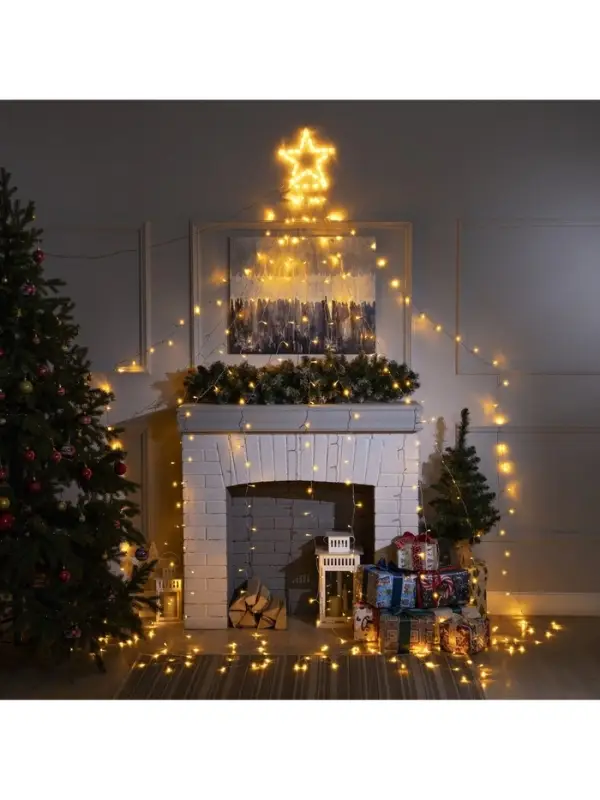 Светодиодная фигура &laquo;Комета&raquo; 3.5 м, пластик, 9 нитей, 31 В, свечение оранжевое