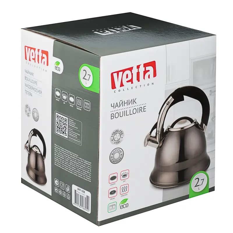 VETTA Чайник стальной 2,6л "Мари", индукция