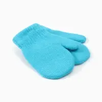 Варежки детские MINAKU двухслойные, цвет голубой, 12 см