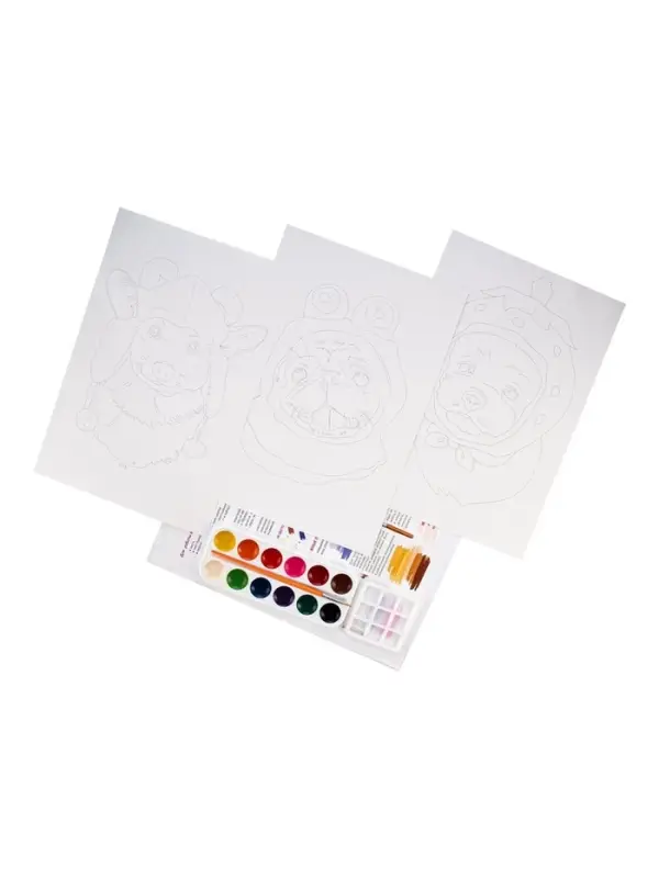 Скетчинг акварелью &laquo;Модные пёсики&raquo;