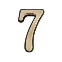 Цифра дверная 7 ТУНДРА, пластиковая, цвет золото 1 шт.
