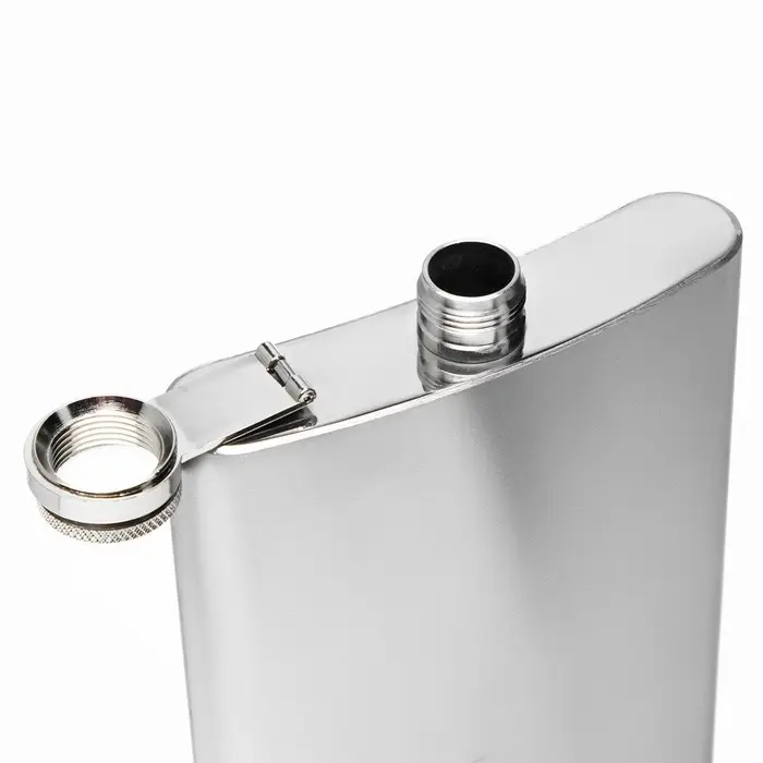 Фляжка Мастер К, 600 мл, подарочная, армейская, 20 oz, нержавеющая сталь, серебристая