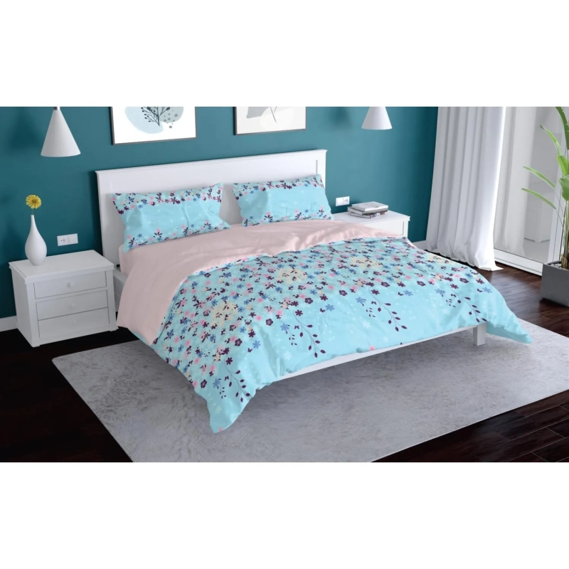 Постельное белье 2сп,Sendai набивн.поплин 105г/м2 (нав.70х70-2шт),40034-1