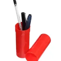 Пенал - тубус Calligrata, 40&times;195 мм, пластиковый, красный