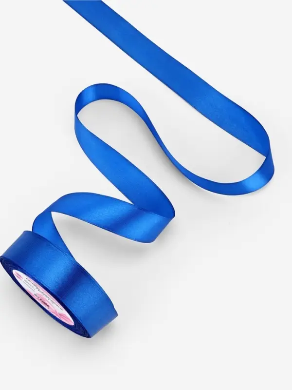 Лента атласная, 25 мм, 23&plusmn;1 м, синяя №40
