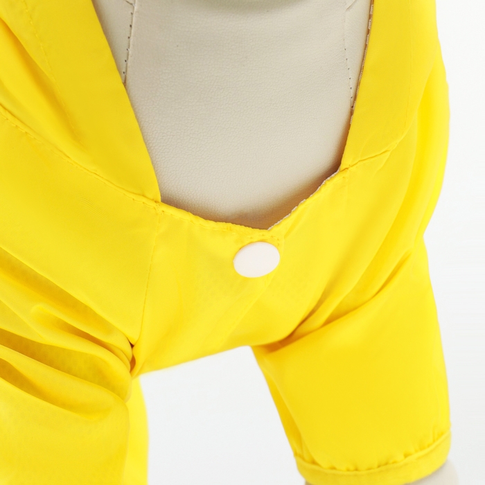 Комбинезон для собак, демисезонный с подкладом, размер L (ДС 32, Ог 48 см), желтый Комбинезон для собак, демисезонный с подкладом, размер L (ДС 32, Ог 48 см), желтый