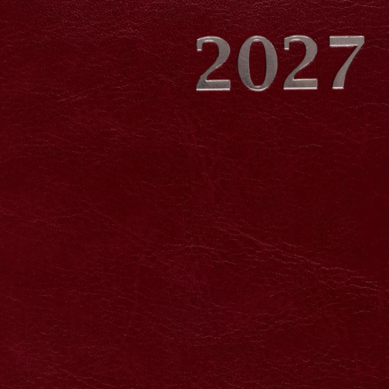 Ежедневник датированный 2027 Attache АГЕНДА А6 168л 100x150мм бордо