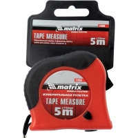 Рулетка Double fixation5 м х 19 мм обрезиненный корпус двойная Matrix,31056