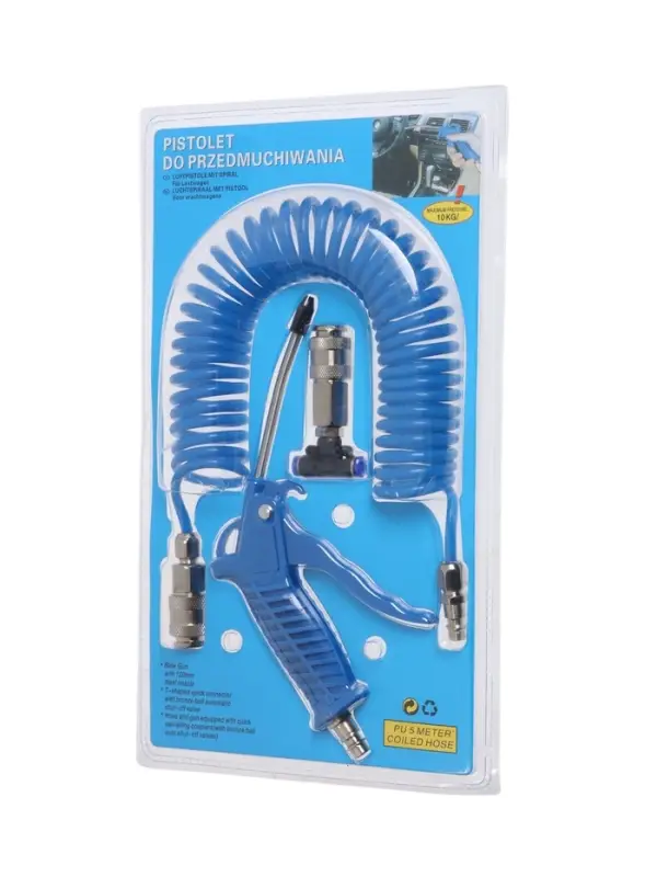 Продувочный пневматический пистолет ТУНДРА, пластиковый корпус, в наборе со шлангом