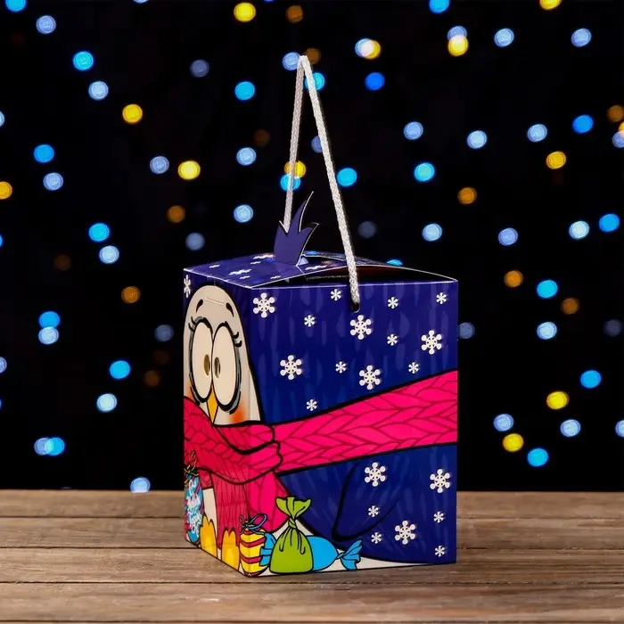 Подарочная коробка «Смекубик Пингвинёнок»,12×12×15.5 см Подарочная коробка «Смекубик Пингвинёнок»,12×12×15.5 см