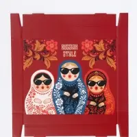 Коробка подарочная складная &laquo;Матрёшки. Русский стиль&raquo;, 31&times;25.5&times;16 см