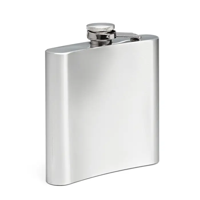 Фляжка Мастер К, 480 мл, подарочная, армейская, 16 oz, нержавеющая сталь, серебристая