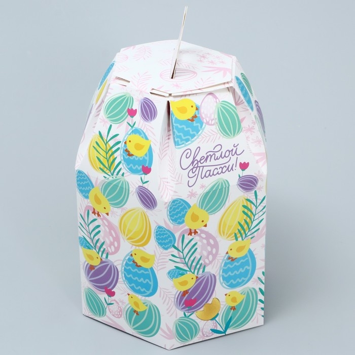 Коробка кондитерская складная, упаковка «Поздравляю с Пасхой!», Пасха, 8 х 8 х 21 см Коробка кондитерская складная, упаковка «Поздравляю с Пасхой!», Пасха, 8 х 8 х 21 см