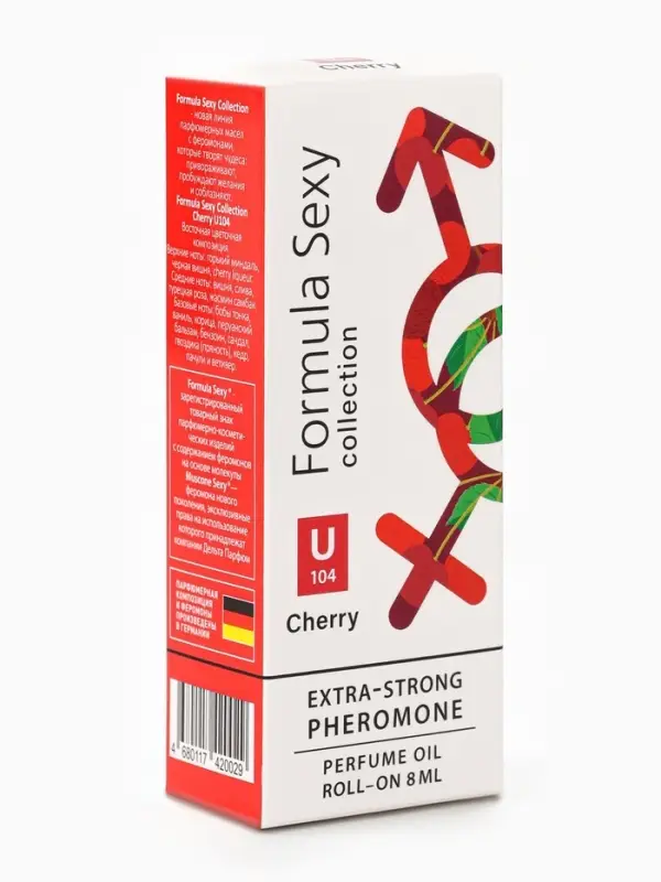 Парфюмерное масло женское с феромонами Formula Sexy Collection Cherry U104, 8 мл (по мотивам Lost Cherry (Tom Ford)