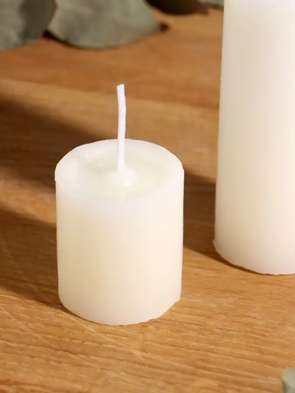 Набор свечей "Столбики белые" 3 шт d=4 см h=4,8; 7,5 и 10 см 12х4х12 см