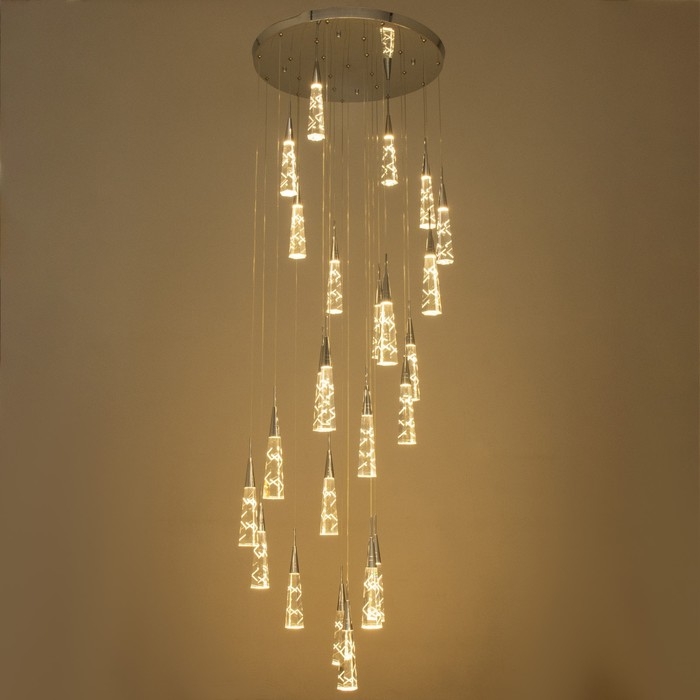 Светильник-каскад Светильник-каскад "Дрим" 24хLED 72Вт 3000K серебро 60х60х300см BayerLux