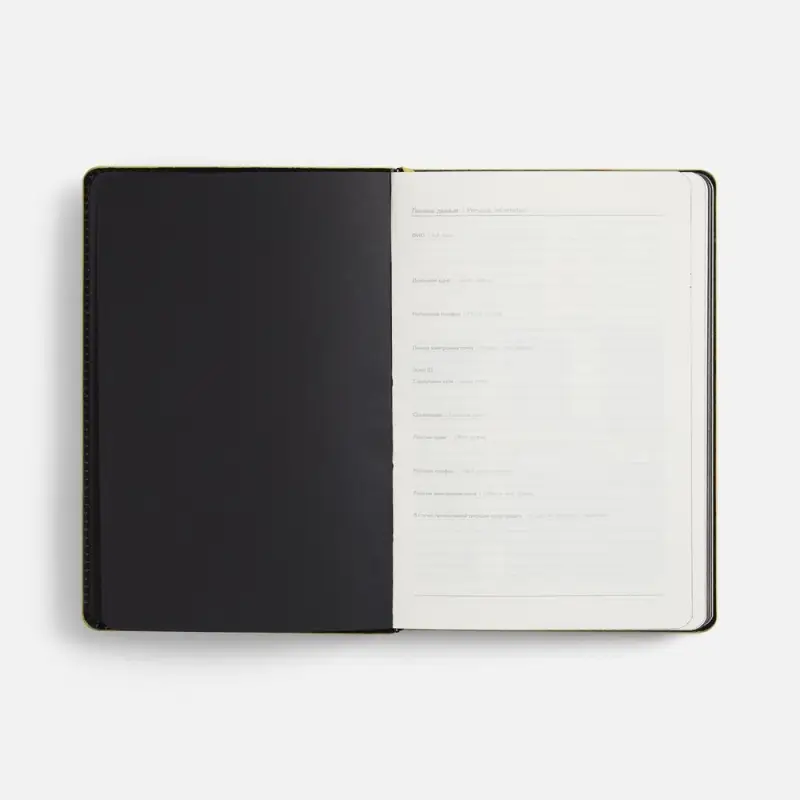 Ежедневник Alanis, недатированный, черный c желтым Ежедневник Alanis, недатированный, черный c желтым