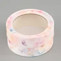 Коробка подарочная тубус с окном &laquo;Бабочки&raquo;, 12&times;12&times;5 см
