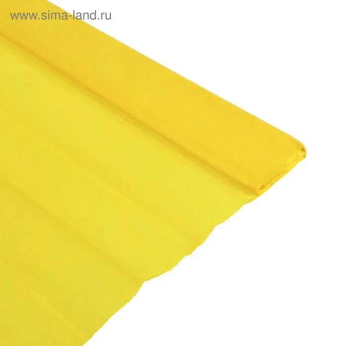 Бумага крепированная 50&times;200 см, в рулоне, 32 г/м&sup2;, жёлтая