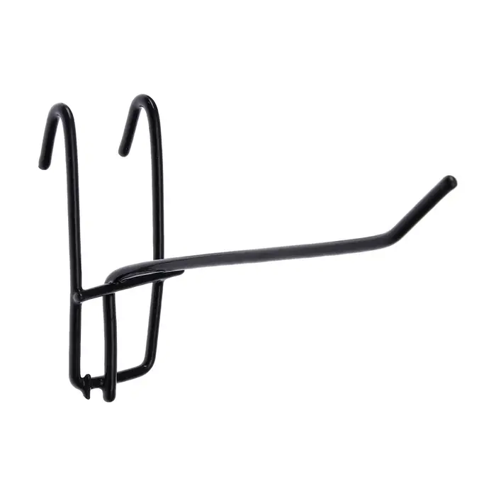 Крючок на сетку одинарный, d=3 мм, L=15 см, цвет чёрный