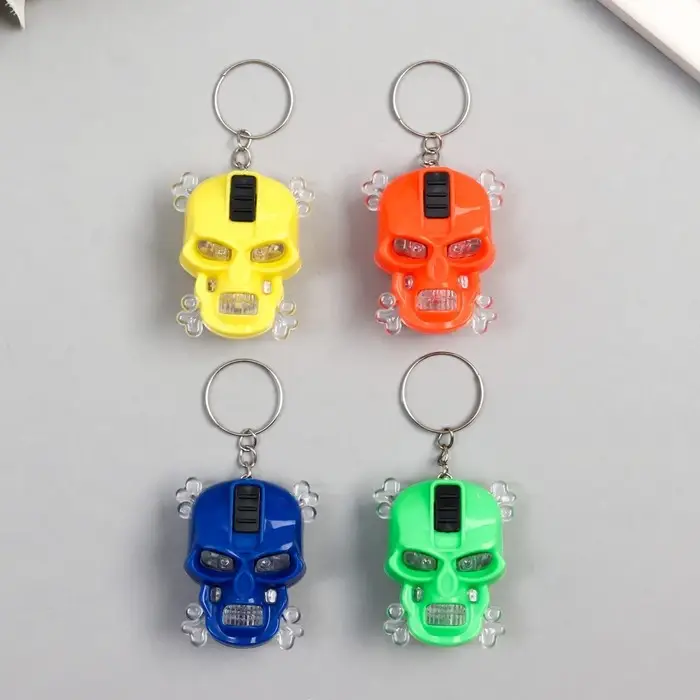 Фонарик свет на кольце Фонарик свет на кольце "Череп" мигает МИКС