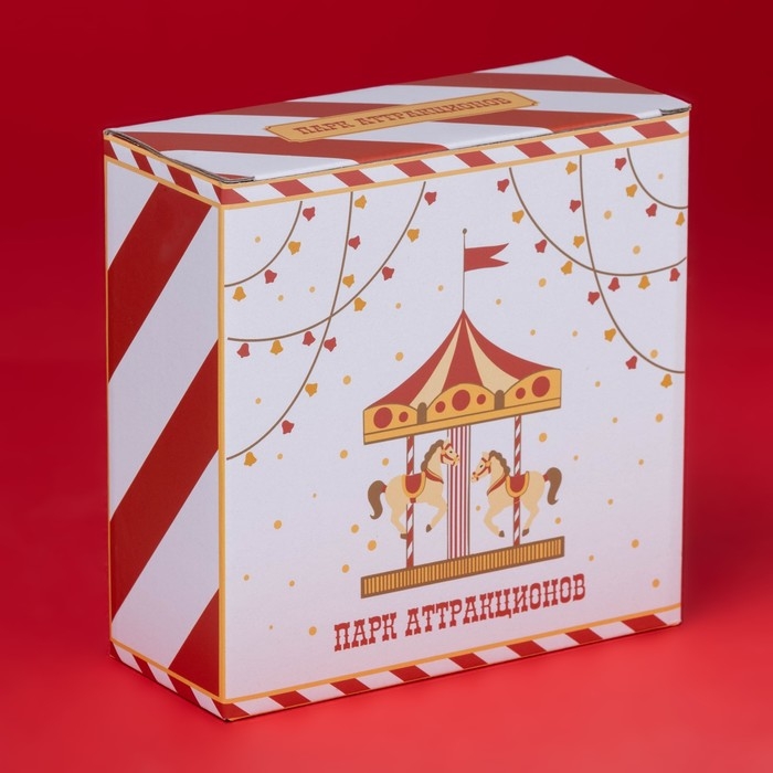 Салатник новогодний Доляна «Парк аттракционов», 580 мл, 15,5×6 см, фарфор, цвет белый