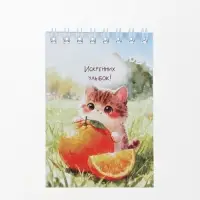 Блокнот на гребне А7, 40 л., &laquo;Пушистые друзья&raquo; МИКС