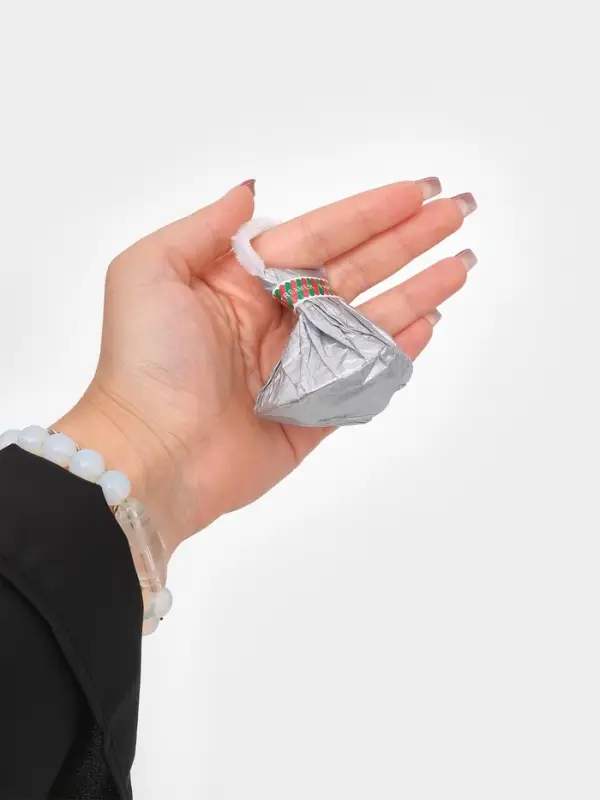 Серпантин - хлопушка бумажный, набор 10 штук, серебряный