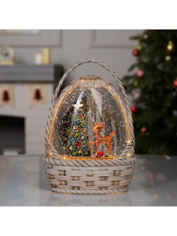 Светодиодная фигура &laquo;Зимние искорки&raquo;, 20.3&times;15&times;9 см, музыка, от батареек ААх3, USB, свечение тёплое белое