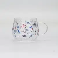 Кружка стеклянная «Новогодний паттерн», 350 мл