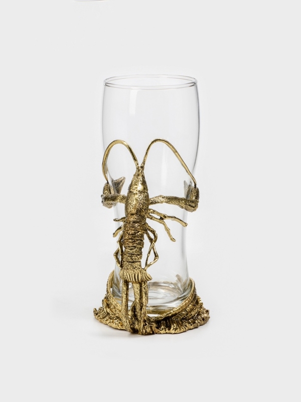 Бокал для пива Бокал для пива "Рак", золото