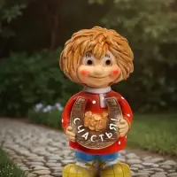 Садовая фигура из полистоуна &laquo;Домовичок Счастья&raquo;, 28&times;11&times;13 см