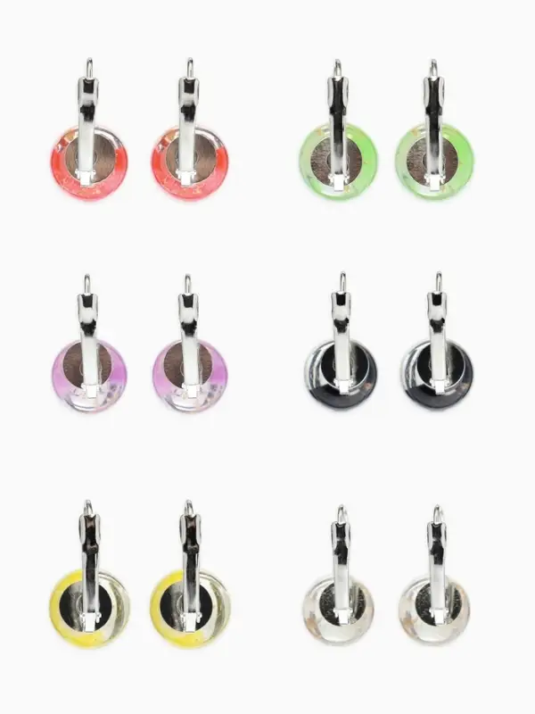 Серьги с поталью &laquo;Шарик&raquo;, МИКС в серебре