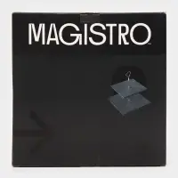 Этажерка для фруктов и десертов Magistro Valley, 2 яруса, d=25/20, h=25 см, сланец, чёрная