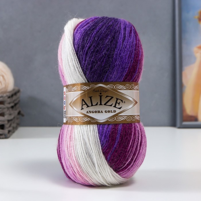 Пряжа Пряжа "Angora Gold Batik" 20% шерсть, 80% акрил 550м/100гр (2630)